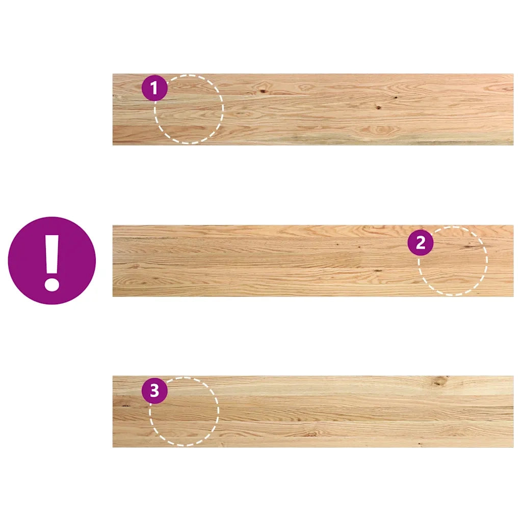 Davanzali 2 pz Non Trattati 140x30x2cm Legno Massello di Rovere CFW4753621