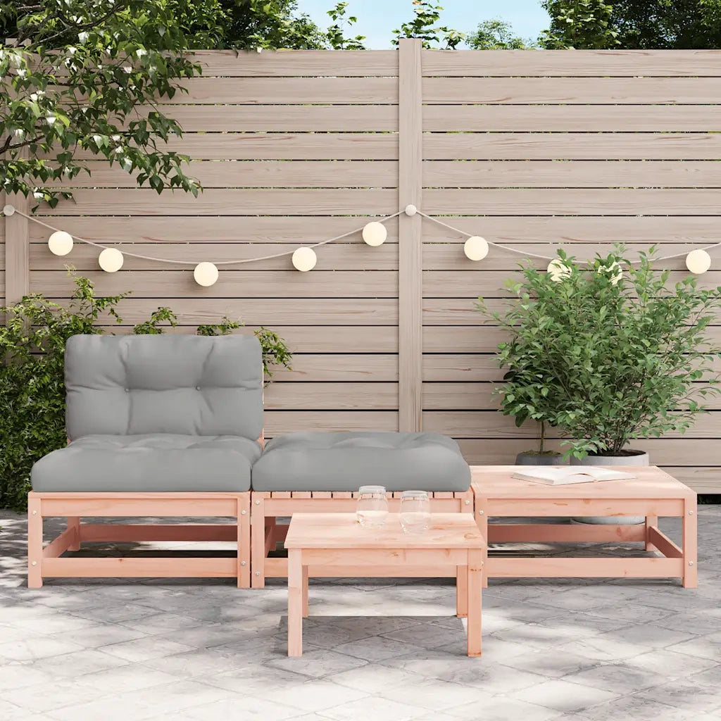 Divano da Giardino Senza Braccioli con Cuscini e Poggiapiedicod mxl 86503