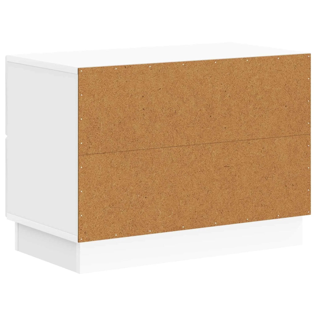 Armadio da Notte con cassetto Bianco Lucido 62 x 34,5 x 44,5 cm