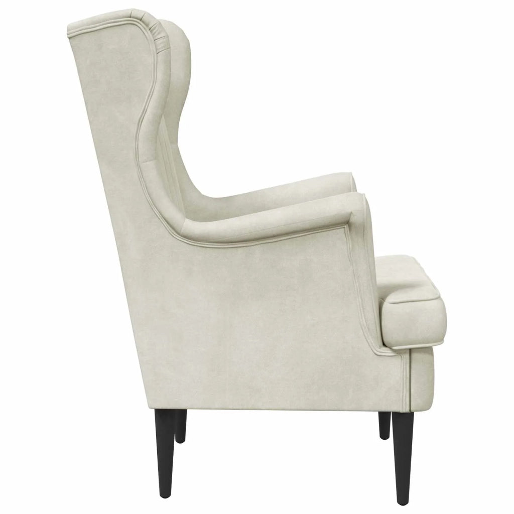 Poltrona | Sedia Relax Crema Velluto