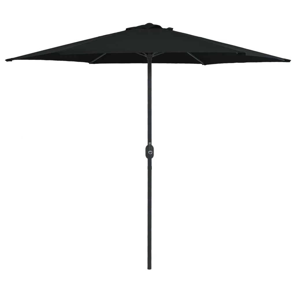 Ombrellone da esterno con palo in alluminio 270 x 246 cm nero 02_0008289
