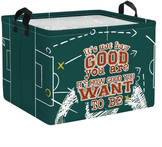 Cassa di Stoccaggio Opportuna per Bambini con Manico, Raccoglitore di Vestiti Riportabile, Cassa di Stoccaggio per Ragazzi per Camera da Bambino, Bagno, Calcio, Dimensioni 40*30*30 cm