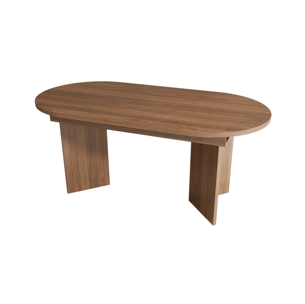 Tavolo da pranzo allungabile 160x80x75.5 cm; MDF; noce