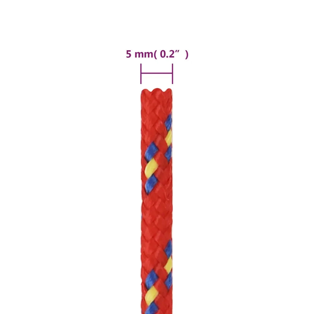 Corda | Fune per barca Rossa 5 mm 25 m in Polipropilene