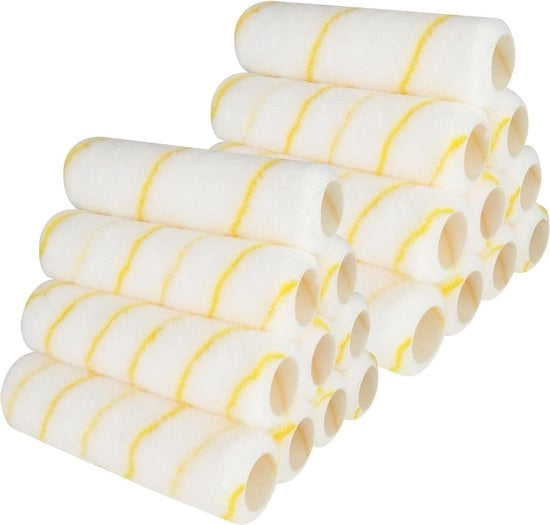20 set di pennelli - 23 cm - filo giallo - pennello a sfera - pennello a rullo - pennello a setole - attrezzature per la pittura - pittura e rinnovo - qualità professionale