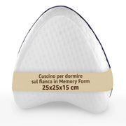 SONIT - Cuscino Gambe per Dormire in Memory Foam - Cuscino per Dormire sul Fianco - Supporto Gambe e Ginocchia Traspirante, Sfoderabile e Lavabile