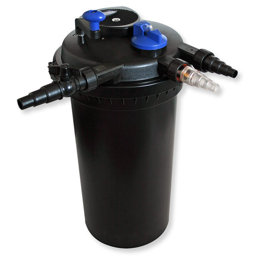 Set Filtro a pressione 30000l UVC 18W Pompa NEO8000 70W Tubo 25m Skimmer Fontana