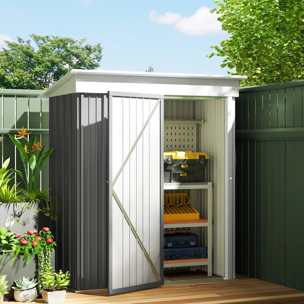 Capanno da giardino in acciaio ondulato ¨C zephmum ¨C Grigio, regolabile