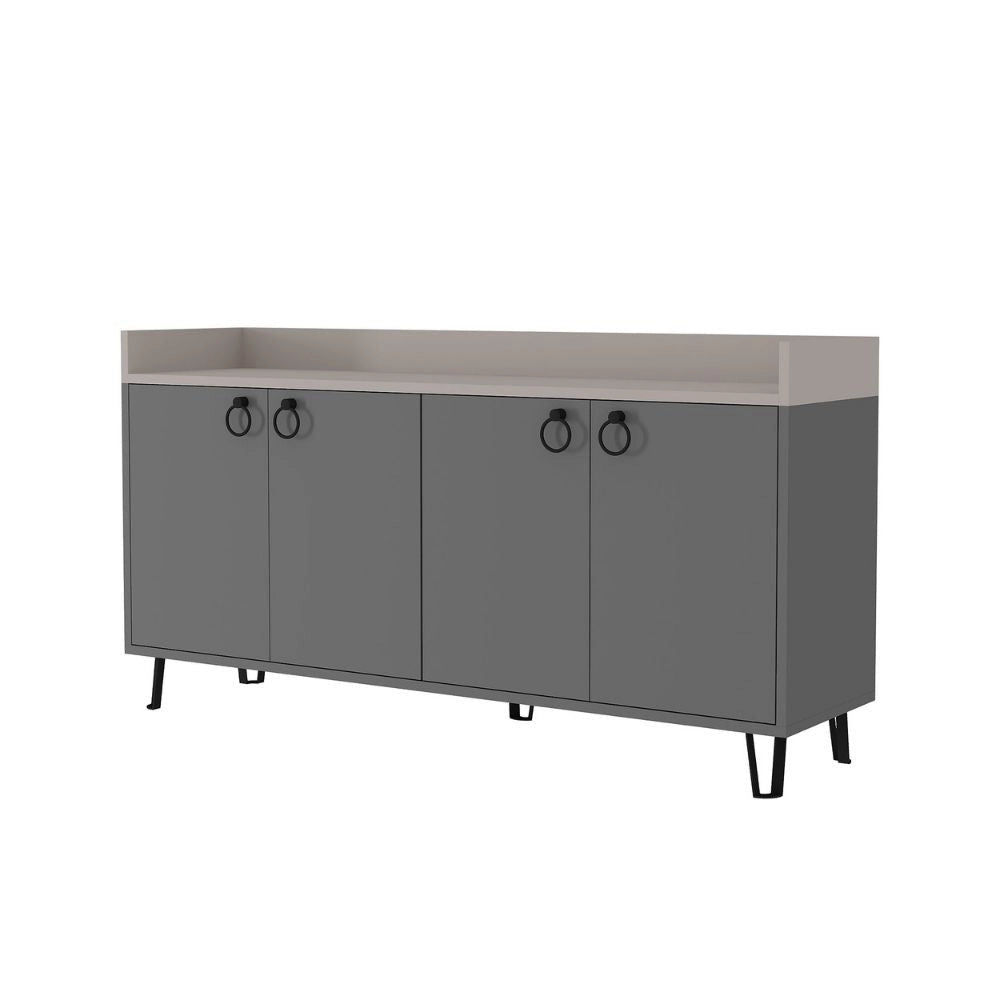Madia Dea 4 ante antracite tortora 140x36x80 h cm