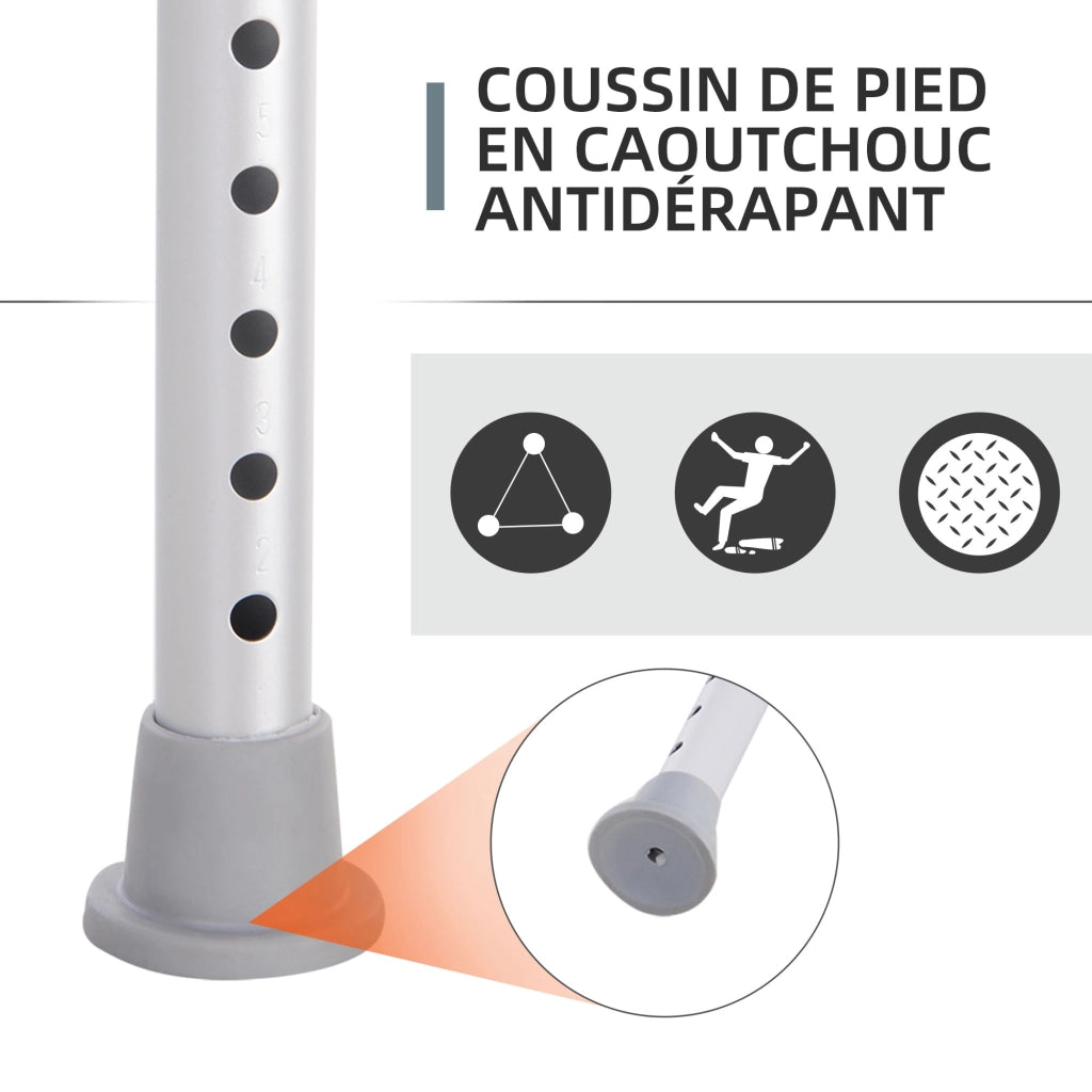 Sedia da Doccia Ergonomica Regolabile ¨C Zephmum ¨C Grigio HDPE 136kg