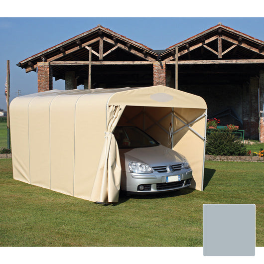 Box Tunnel Mobile Copertura in PVC per Auto - 515x250xh215 cm/Grigio Maddi