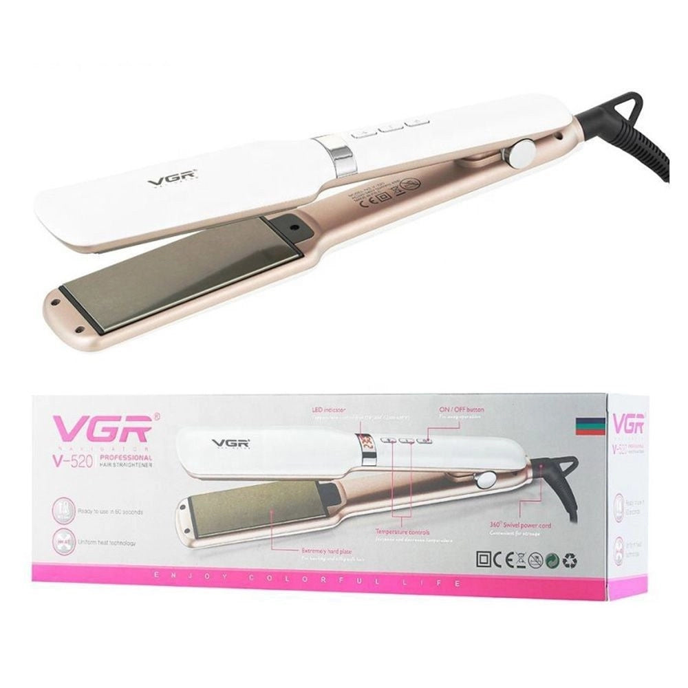Trade Shop - Piastra Capelli Professionale Larga 42mm Rivestita In Ceramica Display Lcd V-520 -