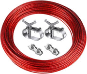 Cavo di tensione per tende da bagno, diametro 2 mm, 40 m, viti di tensione per copertura cavo da bagno, cavo di tensione con cavo in acciaio, cavo di tensione per fissaggio copertura da bagno