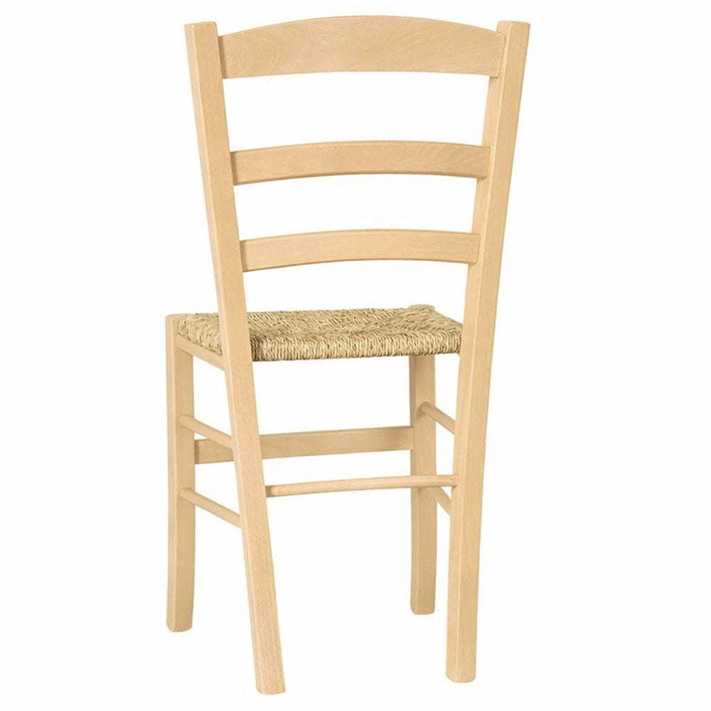 Sedia da sala da pranzo Paesana in legno colore naturale con seduta in paglia
