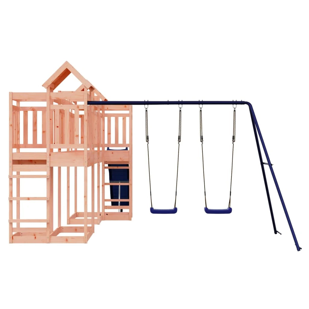 Altalena parco giochi da esterno scivolo altalena robusta giochi da giardino 362 x 585 x 238 cm legno massello di abete Douglas 02_0004691