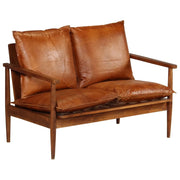 Set di divani a 2 pezzi marrone in vera pelle e acacia 02_0020246