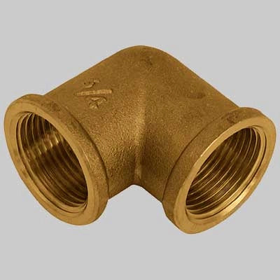 GOMITO FEMMINA/FEMMINA OTTONE GIALLO  11/2 x 11/2     MADE IN ITALY