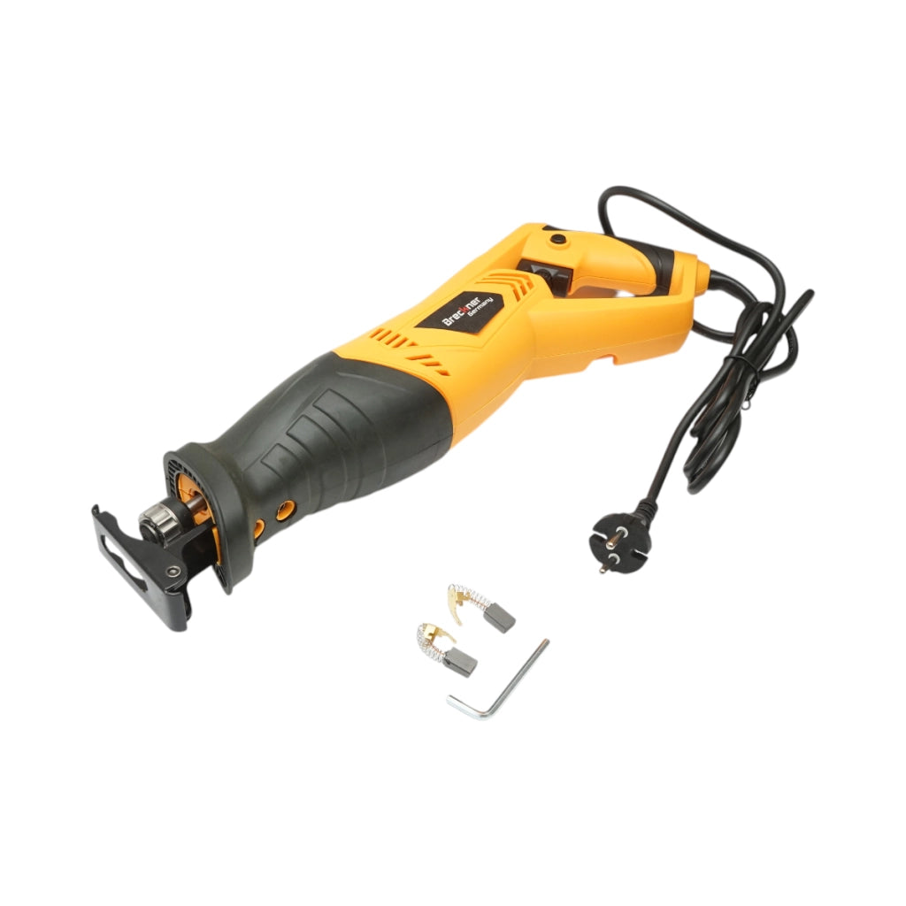Sega elettrica a sciabola da 1800 W, 220 V, corsa 20 mm, velocità regolabile da 500 a 2600 giri/min. Breckner Germany