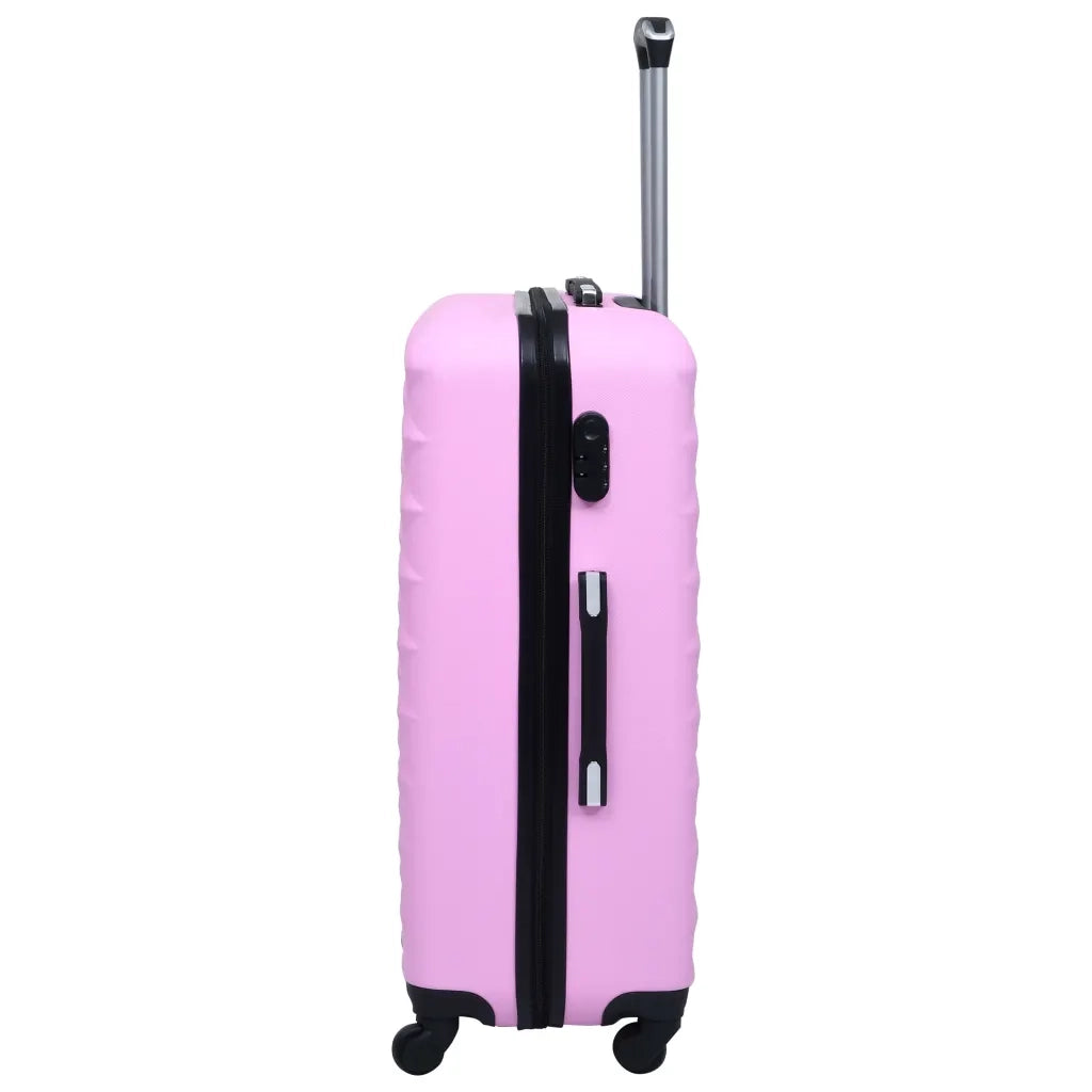 Set Valigie Trolley a Custodia Rigida 3 pz Rosa in ABS CFW5434149