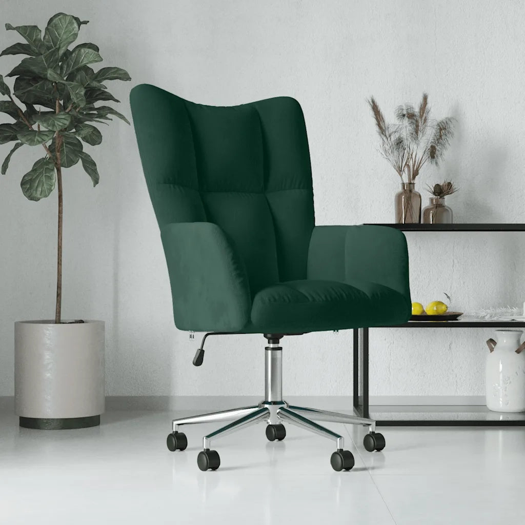 Poltrona Relax Verde Scuro in Velluto 328163
