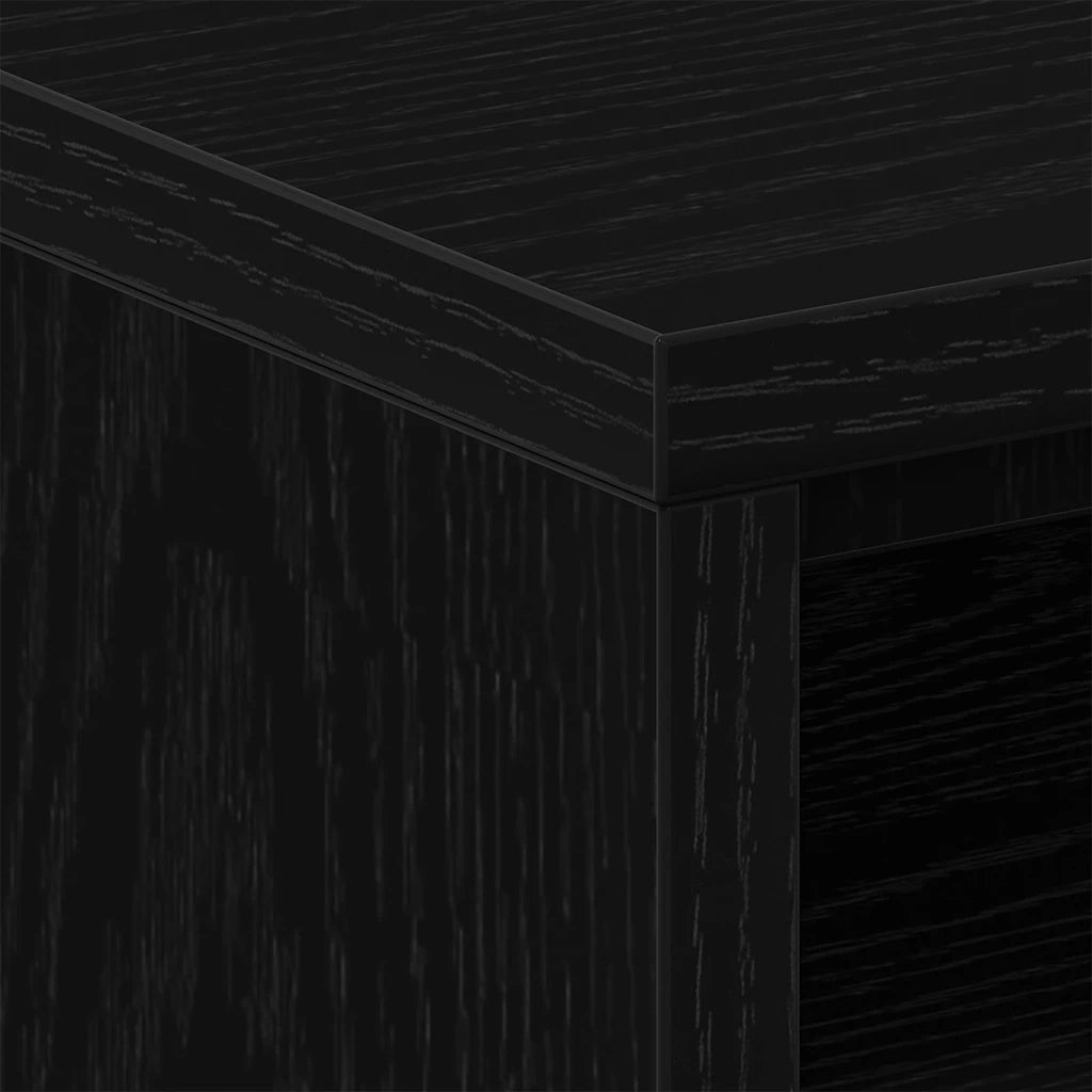 Set di 2 Comodini | Armadio da Notte | Mobiletto da notte Rovere Nero 40x30x40 cm in Legno Multistrato