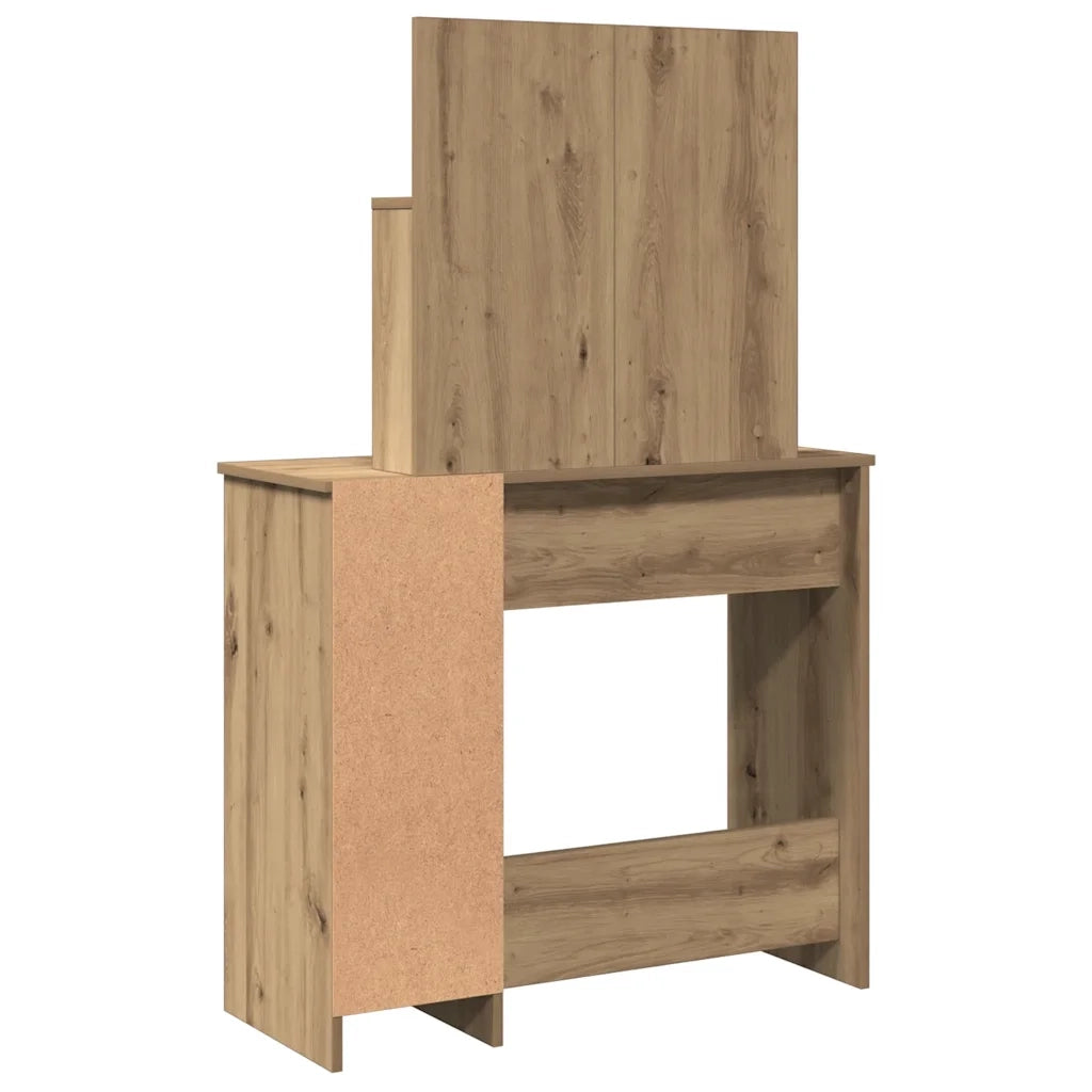 Toeletta con LED Rovere Artigianale 86,5x35x136 cm 857024