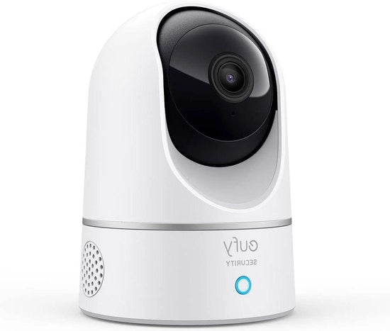 Camera di sorveglianza Wi-Fi a 2K con pannelli e inclinazione, riconoscimento facciale, visione notturna, sensore di movimento