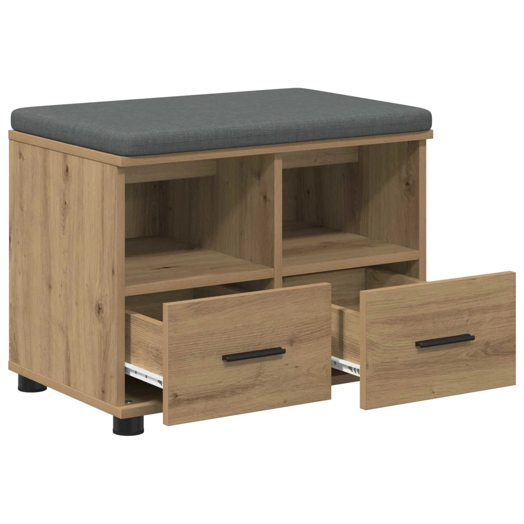 Panca per scarpe con cuscino Rovere Artigianale 60 x 38 x 46 cm 906073