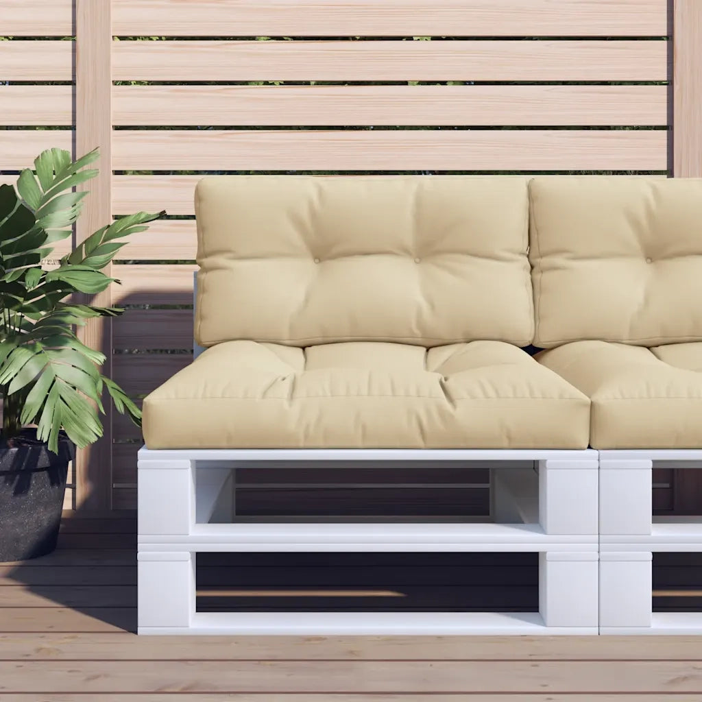 Cuscino per pallet | Cuscini per sedie Beige 70x40x12 cm in Tessuto