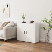 Credenza Bianca 80x33x70 cm in Legno Multistrato 816560