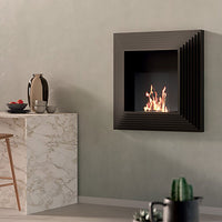 Camino a Bioetanolo da Incasso 88x20x88 cm 2500W 1,3L Elysium Nero