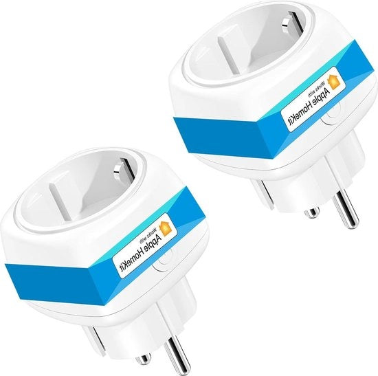Contatto intelligenti con Wi-Fi e controllo vocale tramite Apple HomeKit/ Alexa - con interruttore, timer e comando a distanza tramite app - senza hub necessario - 10 A - 2 pezzi