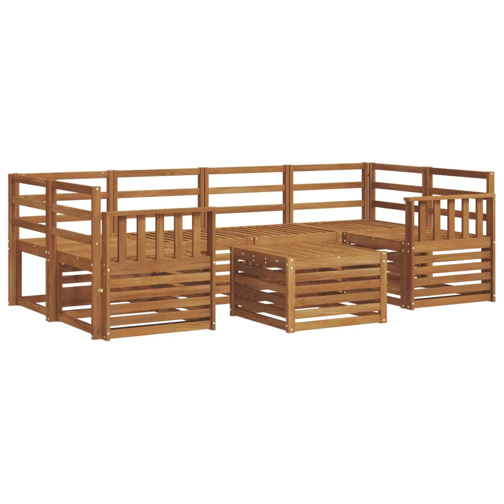 Set di divani da esterno 7 pcs Naturale