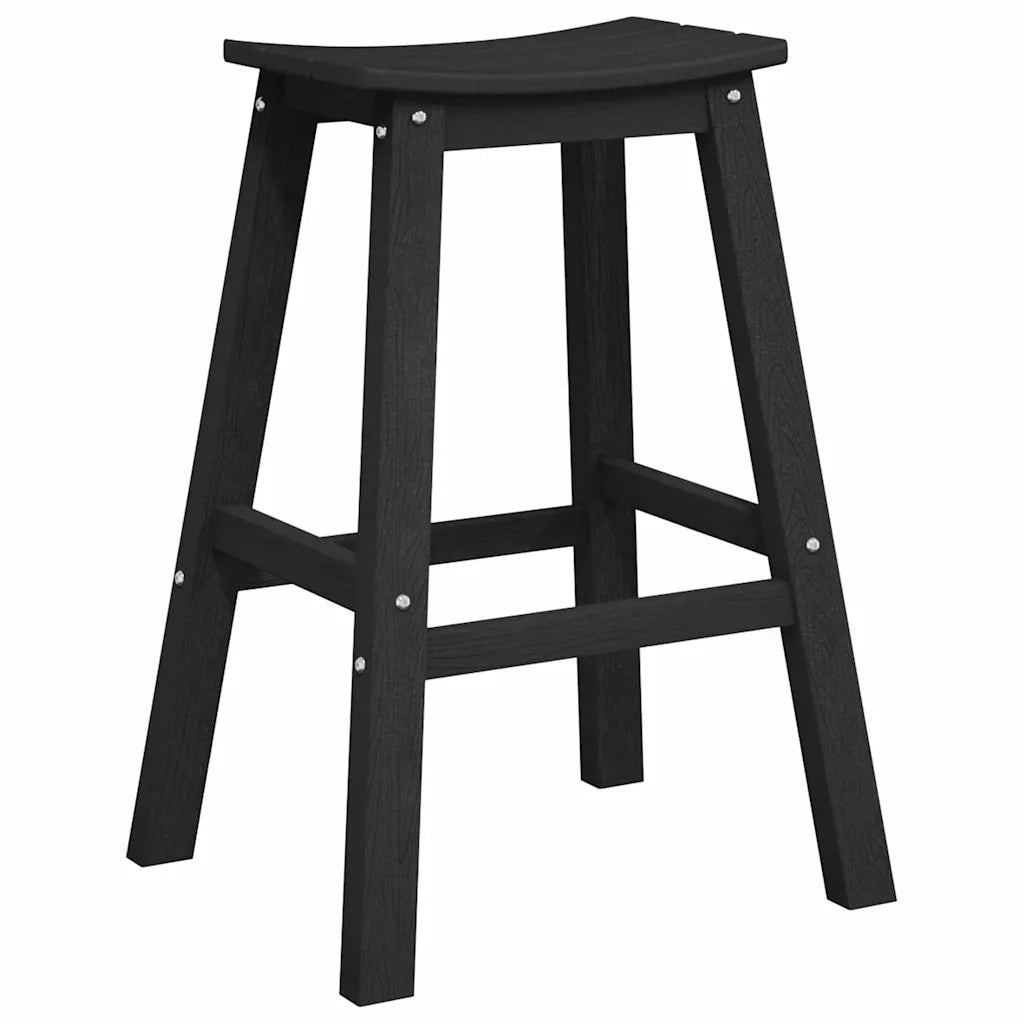 Sgabello da bar 2 pcs Nero 52 x 43 x 73,5 cm HDPE 42006611