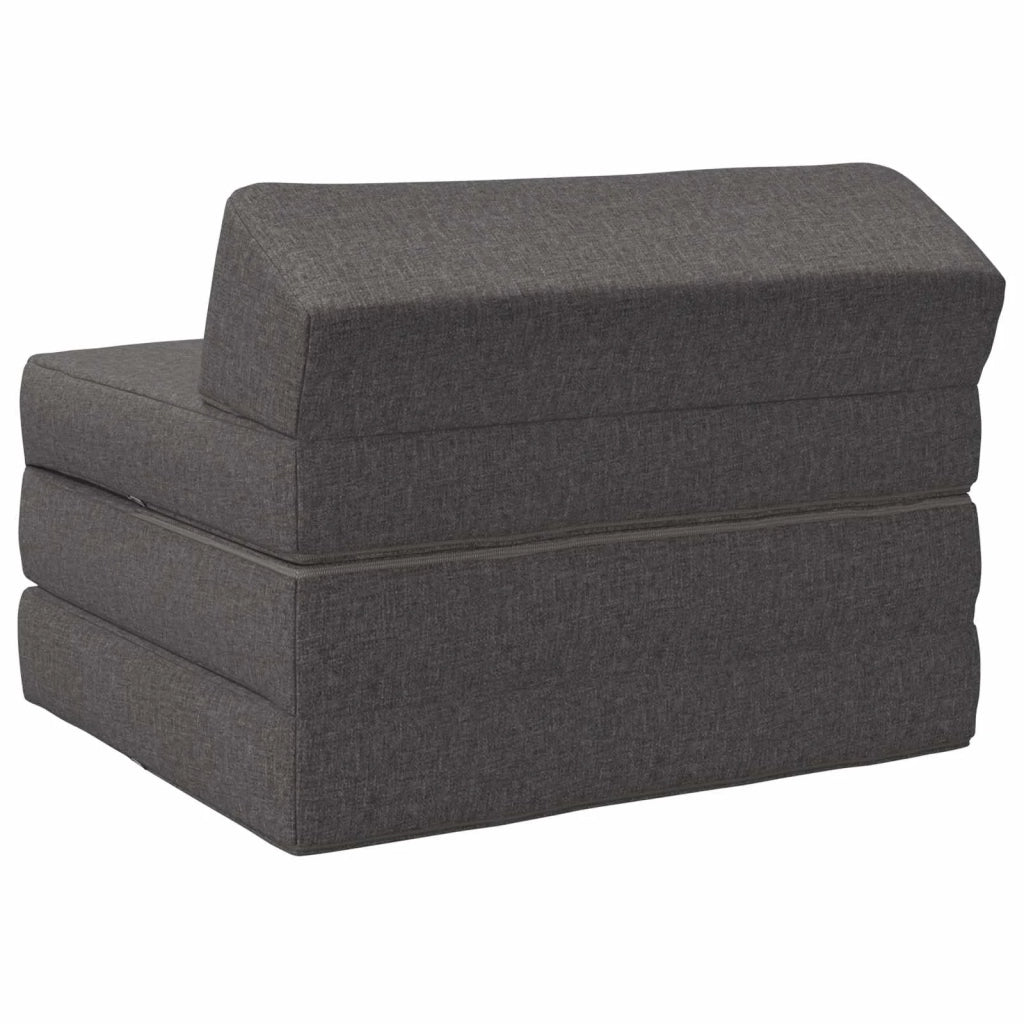 Divano Letto Pieghevole Grigio Chiaro 200 x 70 x 10 cm Tessuto 900017