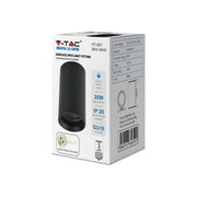 Montato a superficie GU10 Nero (H: 100mm)
