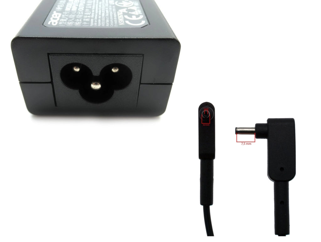 Alimentatore Originale ACER 19V 2,37A 45 W per Notebook connettore 3x1mm