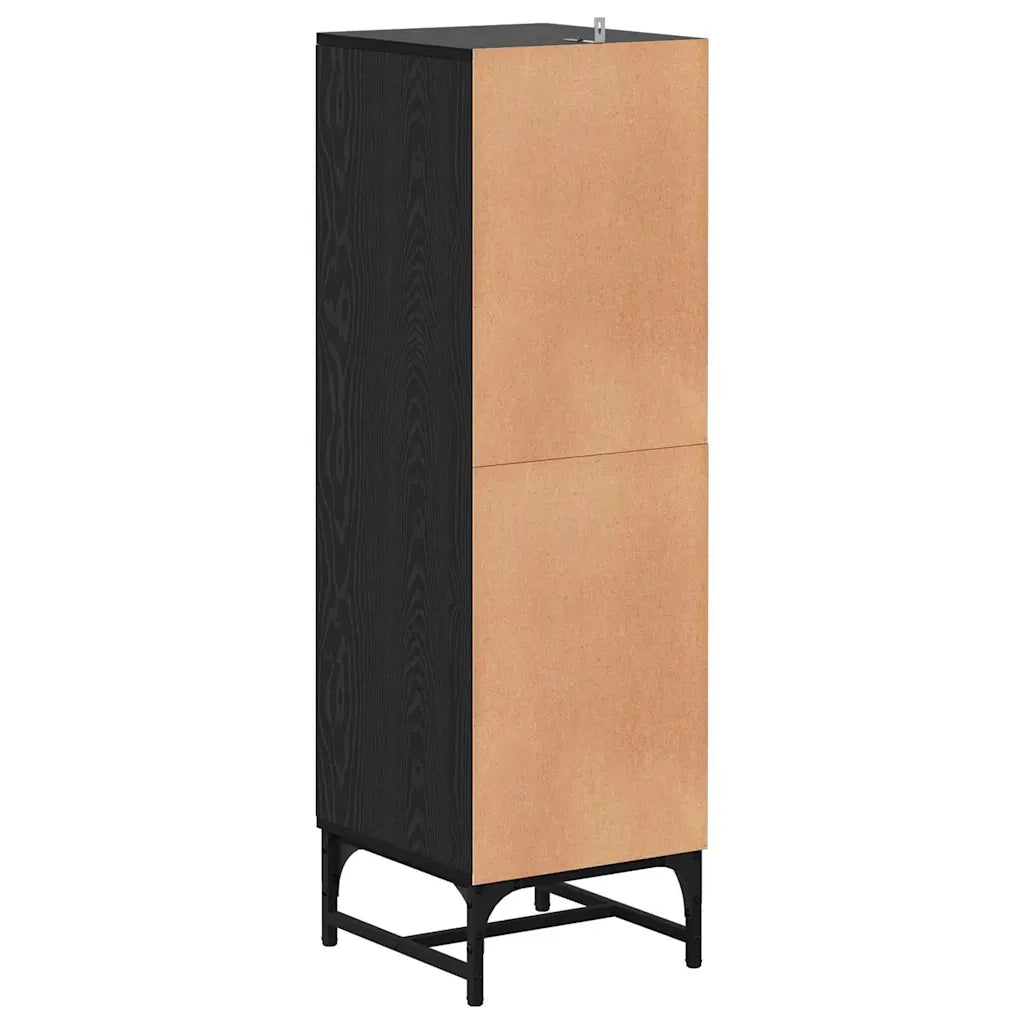 Credenza-Buffet-Armadio da cucina Rovere Nero 35 x 37 x 117 cm