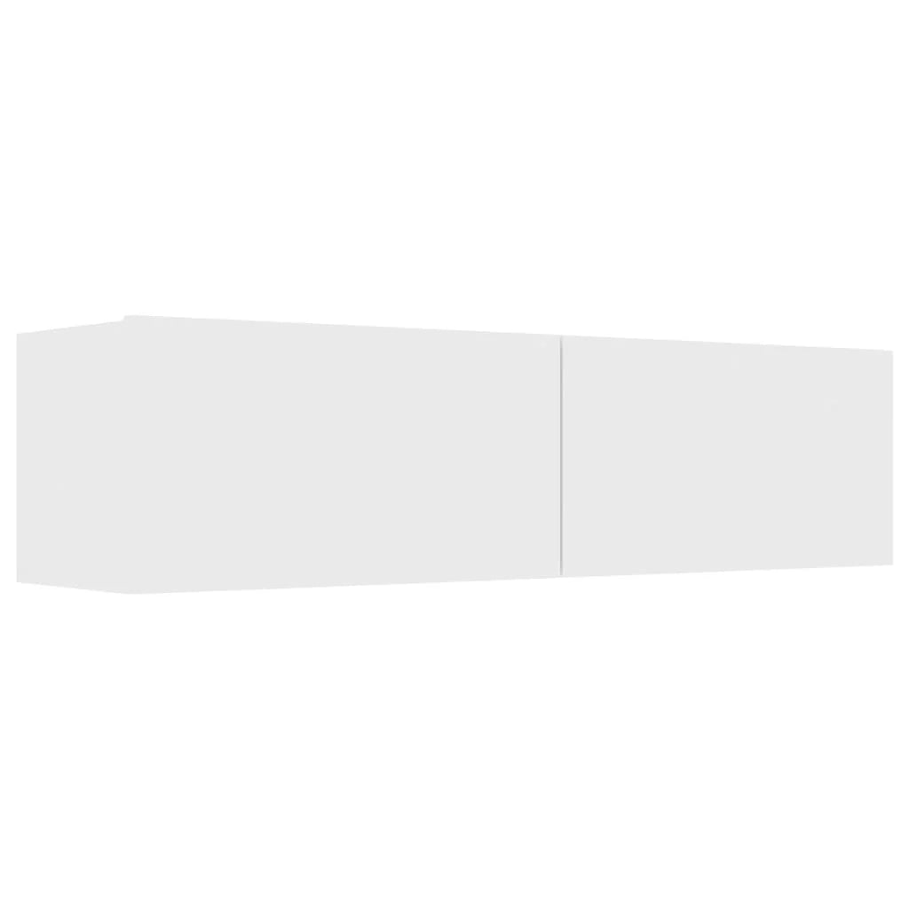 Mobile TV multimediale mensola TV credenza mobile TV sala da pranzo soggiorno camera da letto 120 x 30 x 30 cm legno ingegnerizzato bianco 02_0025805