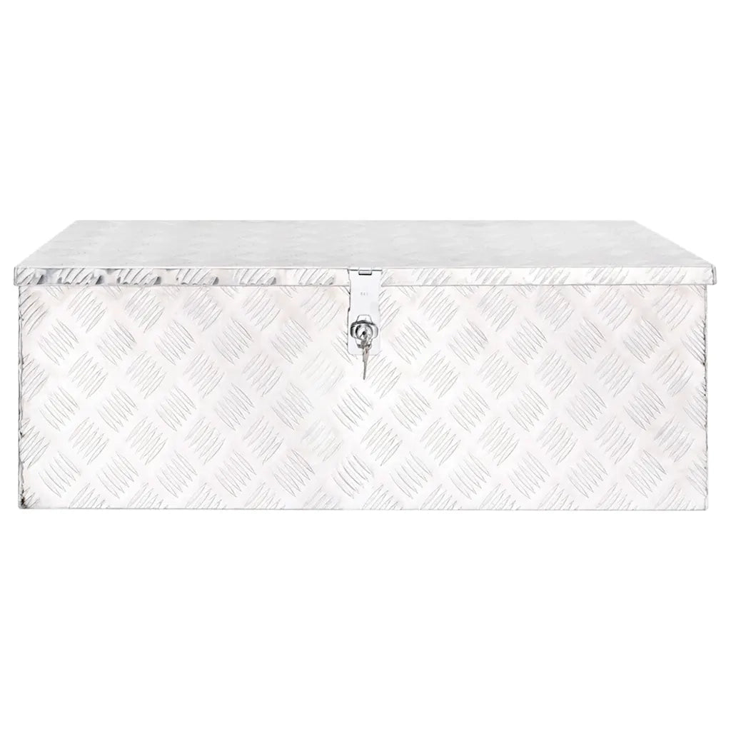 Contenitore Portaoggetti Argento 90x47x33,5 cm in Alluminio cod mxl 9190