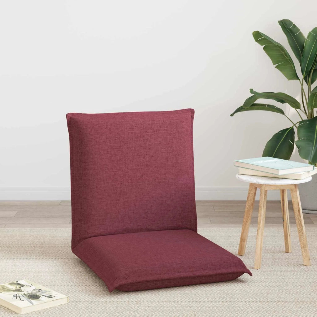 Sedia da Pavimento Rosso Vino 54 x 64 x 59 cm Tessuto 42028107