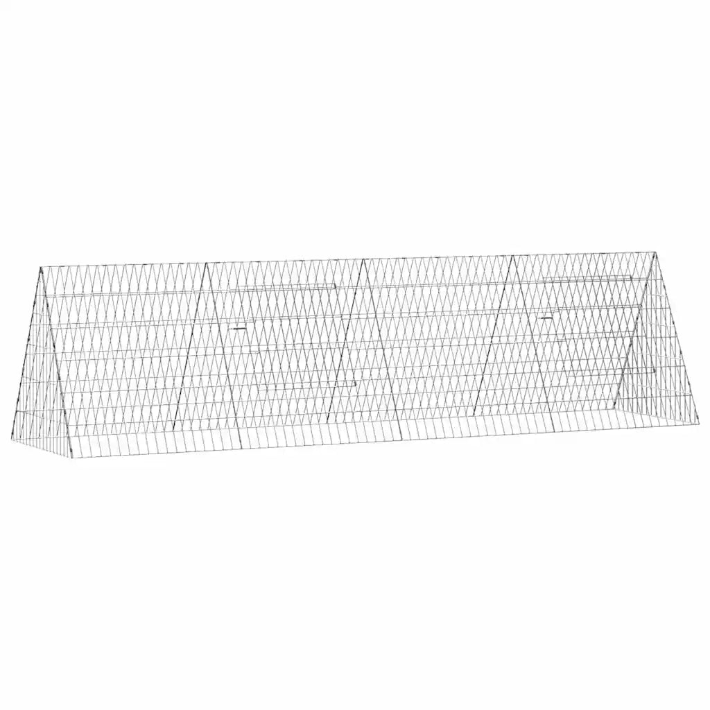 Gabbia per polli Argento 215 x 55 x 55 cm Acciaio zincato