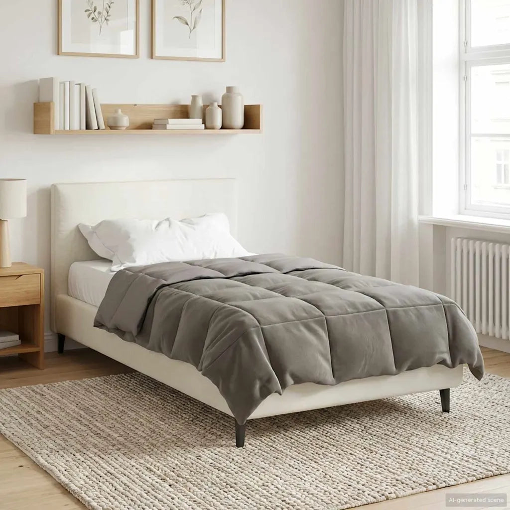 Duvet Estivo Trapuntato Grigio chiaro 135 x 220 cm Microfibra