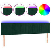 Testiera | Testata a LED Verde Scuro 180x5x78/88 cm in Velluto