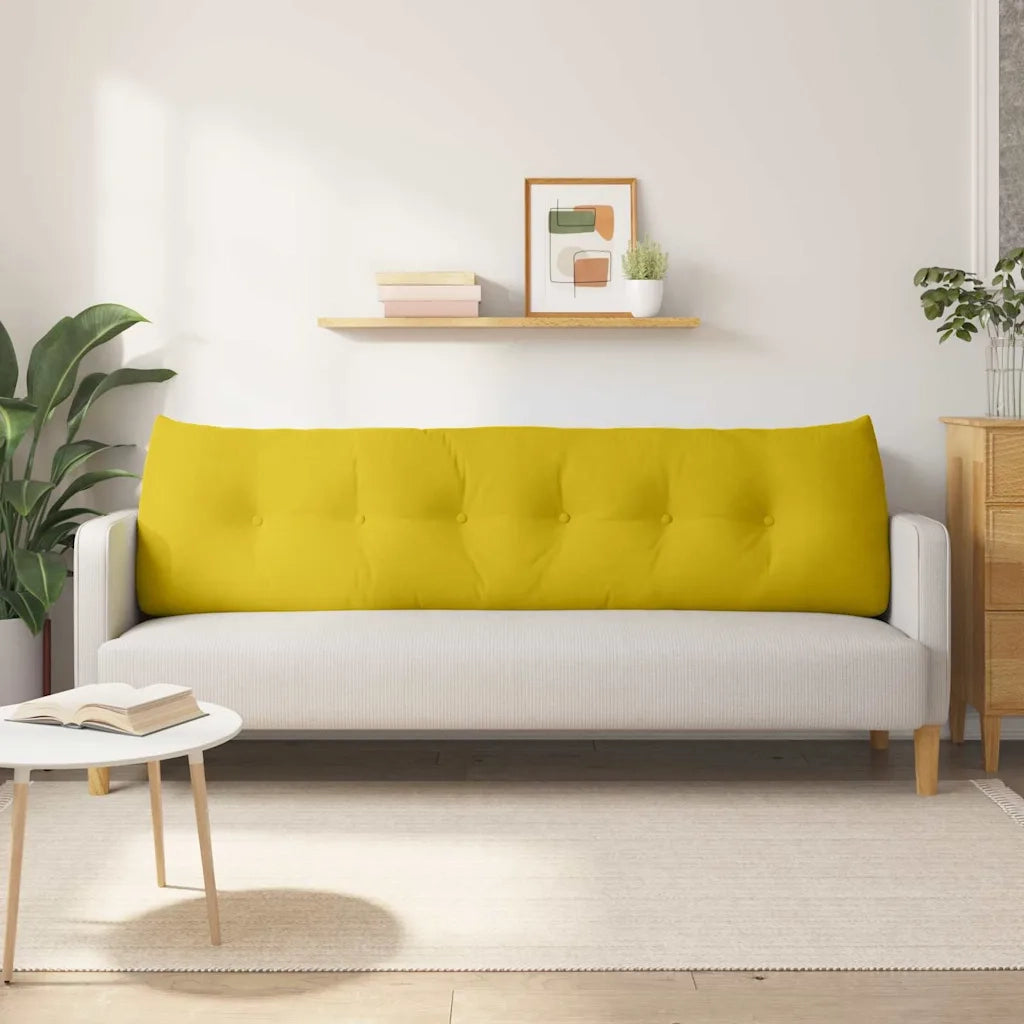 Cuscino per Schiena Giallo 180 x 24 x 50 cm Velluto