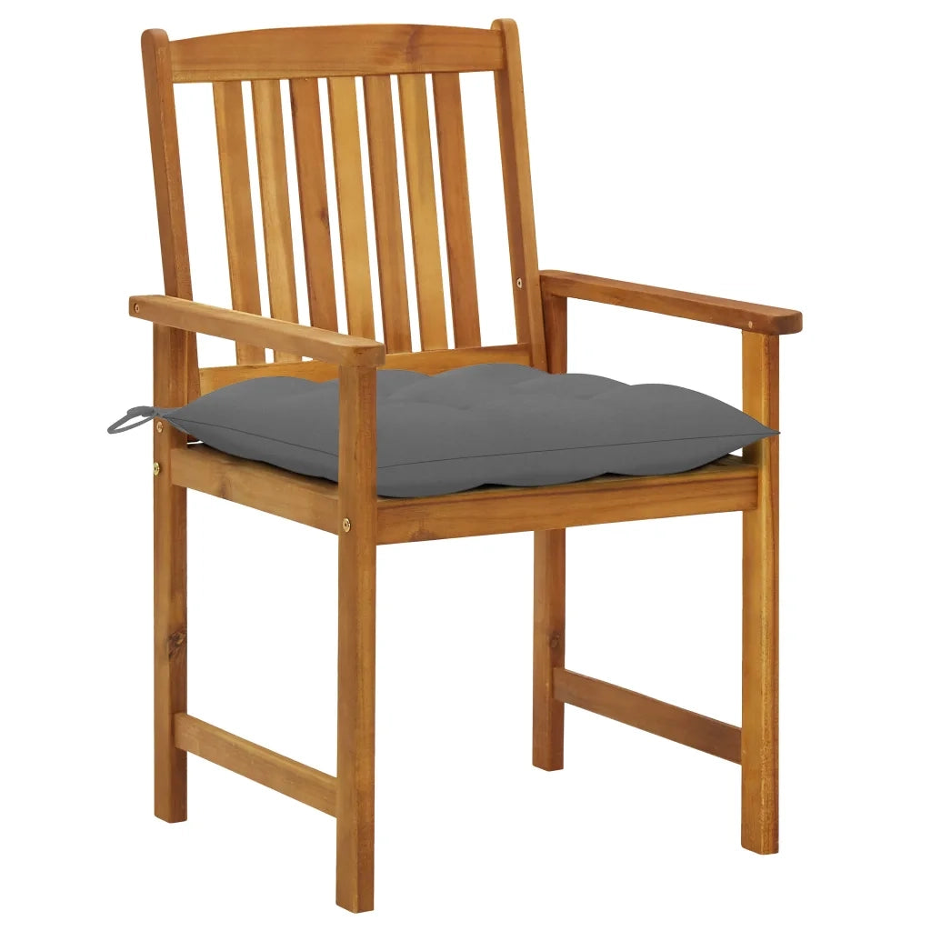 Sedie da Giardino con Cuscini 2 pz in Massello di Acacia cod mxl 7904