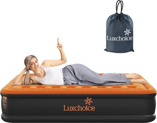 Airbed autoinflante per 2 persone con pompa elettrica integrata - Matrimoniale piuma per campeggio e uso domestico