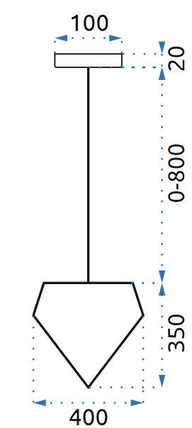 Lampada Pensile Metallo Loft Black APP563-1CP