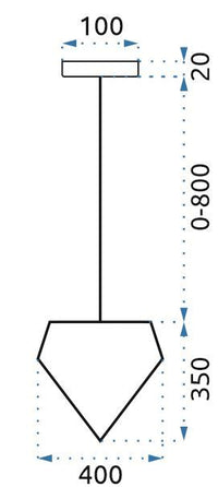 Lampada Pensile Metallo Loft Black APP563-1CP