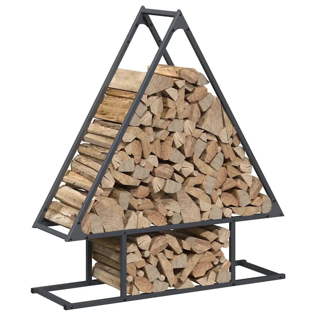 Rastrelliera per Legna da Ardere Antracite 80x25x90 cm 864317